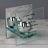 Personalised Antique Scroll Mirrored Glass Tea Light Candle Holder Extra Image 1 Preview